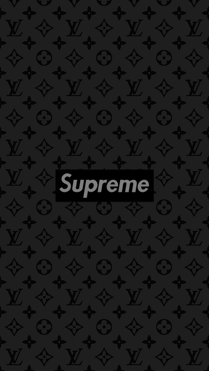 Black Louis Vuitton Supreme Wallpapers