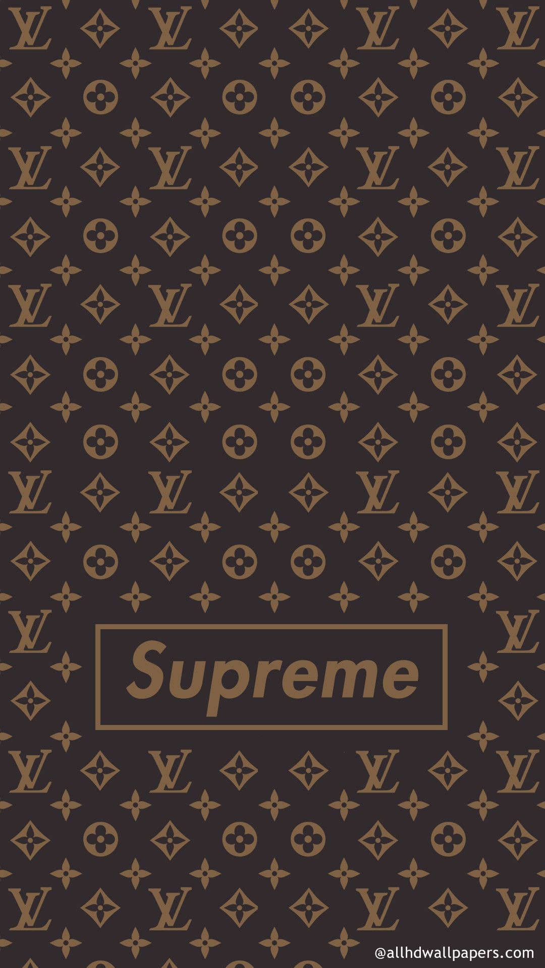 Black Louis Vuitton Supreme Wallpapers