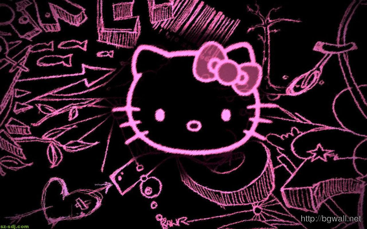 Black Love Hello Kitty Wallpapers