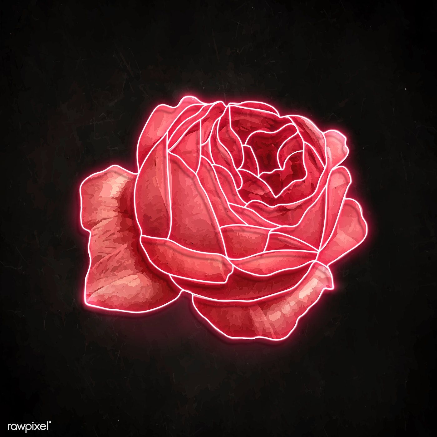 Black Neon Rose Wallpapers