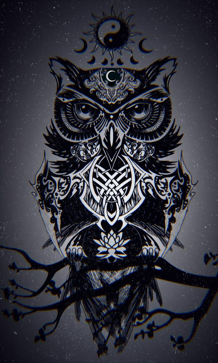 Black Owl Art Wallpapers