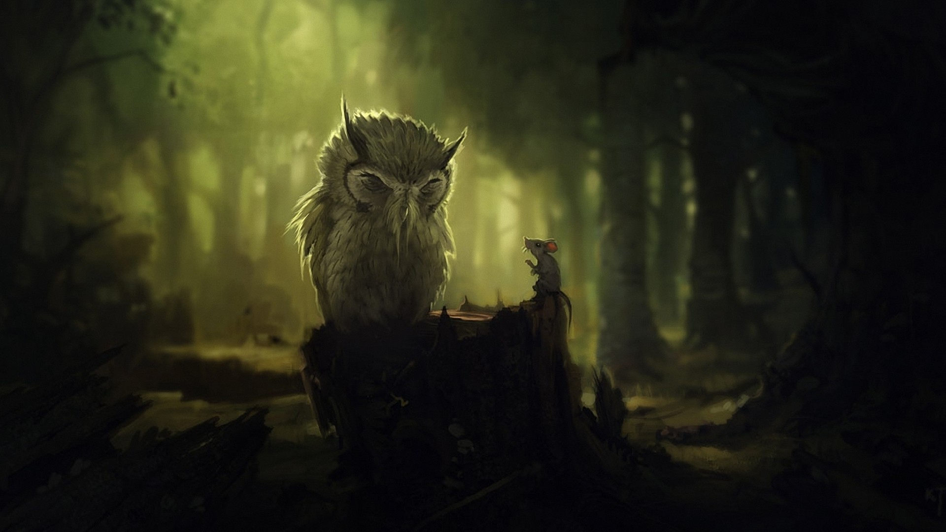 Black Owl Art Wallpapers