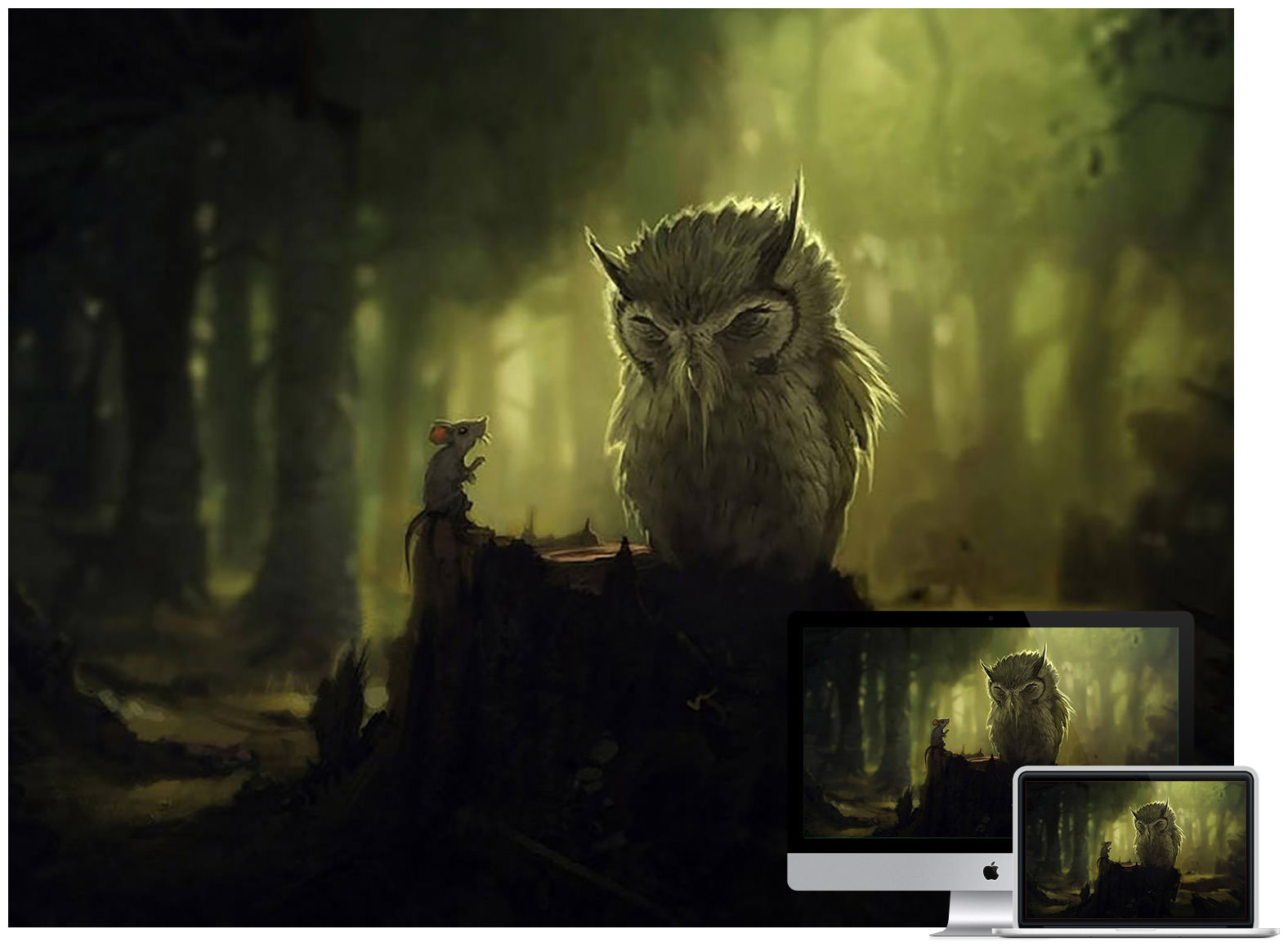 Black Owl Art Wallpapers