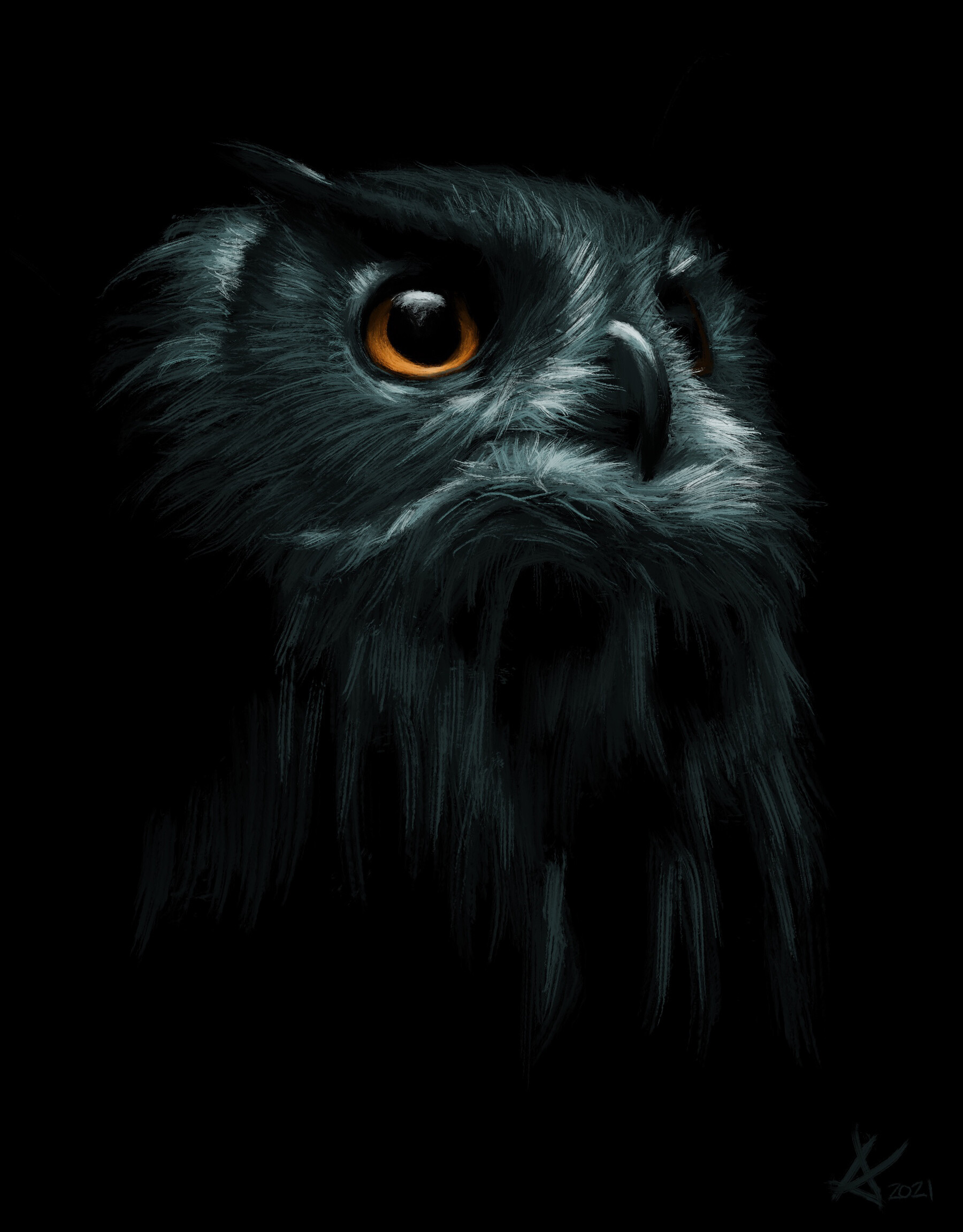 Black Owl Art Wallpapers