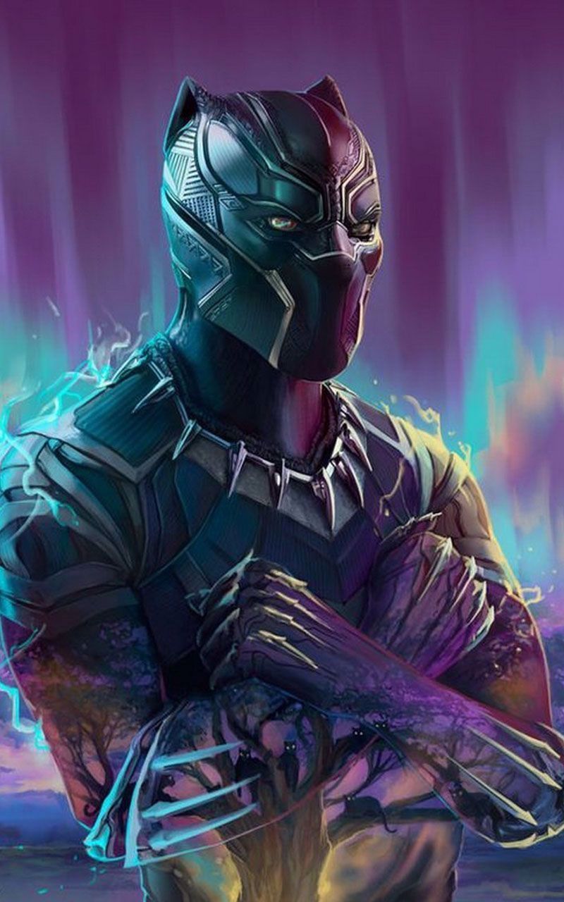 Black Panther Wakanda Forever Pose Wallpapers