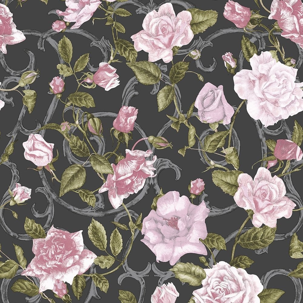 Black Pink Floral Wallpapers