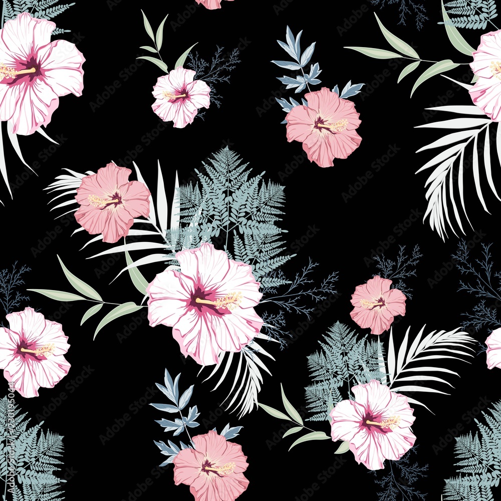 Black Pink Floral Wallpapers