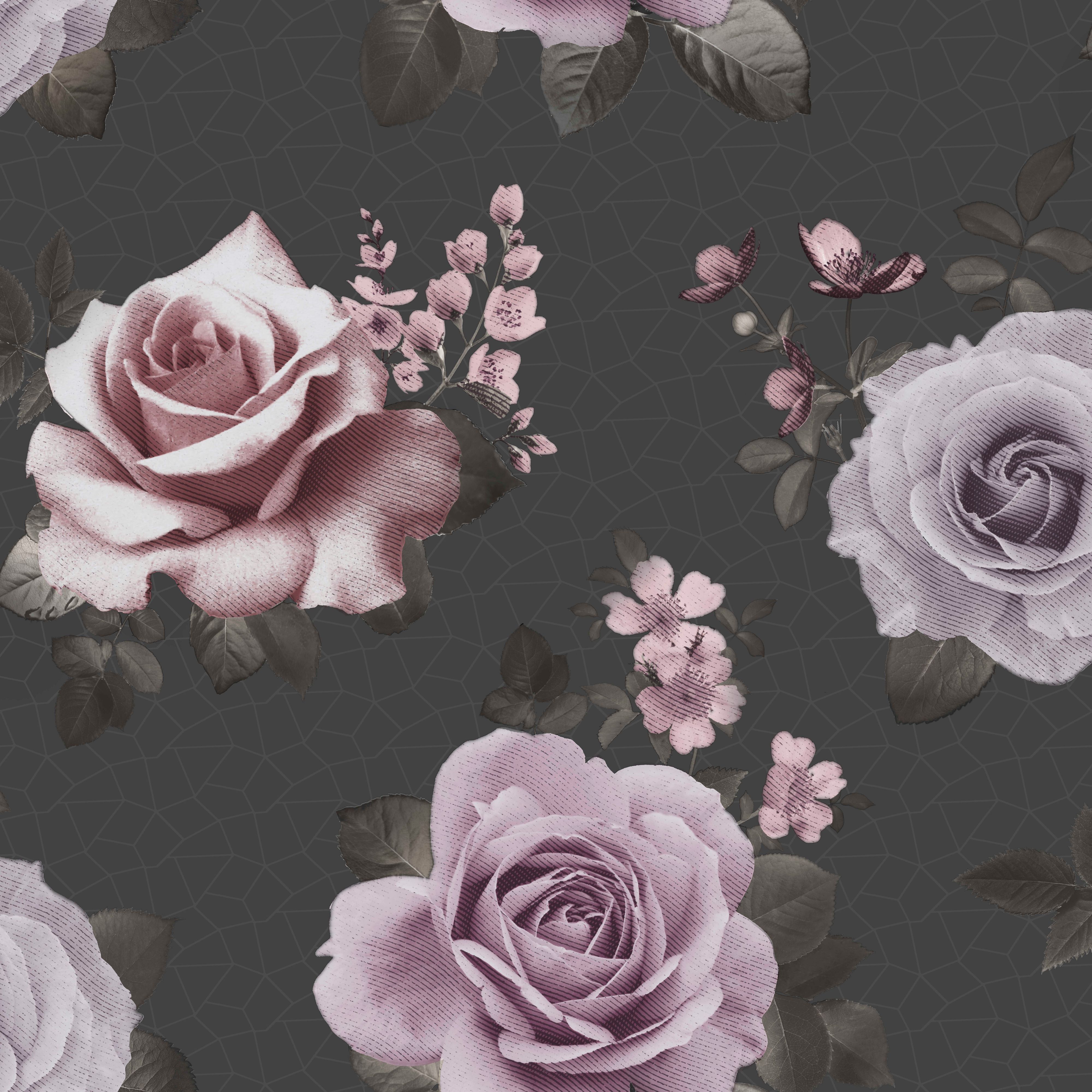 Black Pink Floral Wallpapers