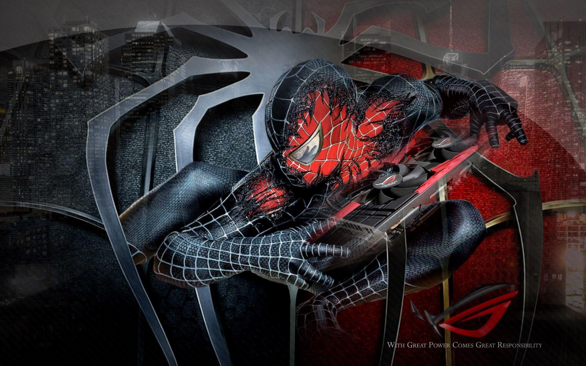 Black Spiderman 3D Wallpapers