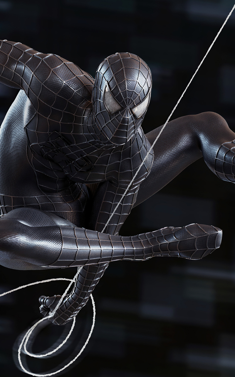 Black Spiderman 3D Wallpapers