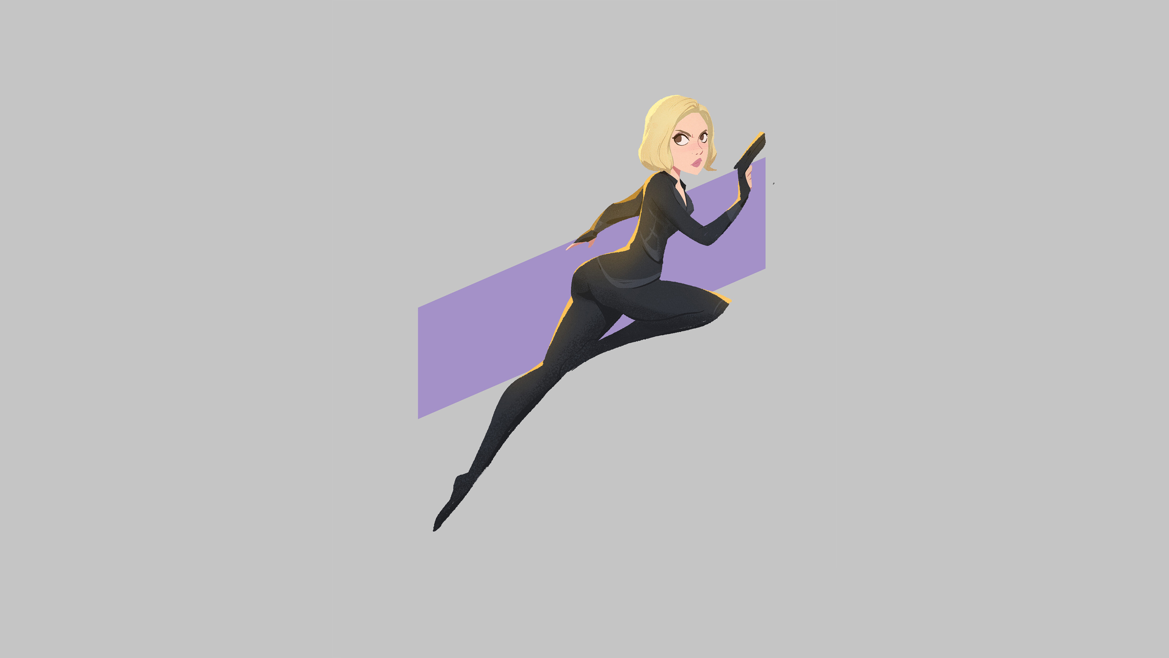 Black Widow Minimalist Wallpapers