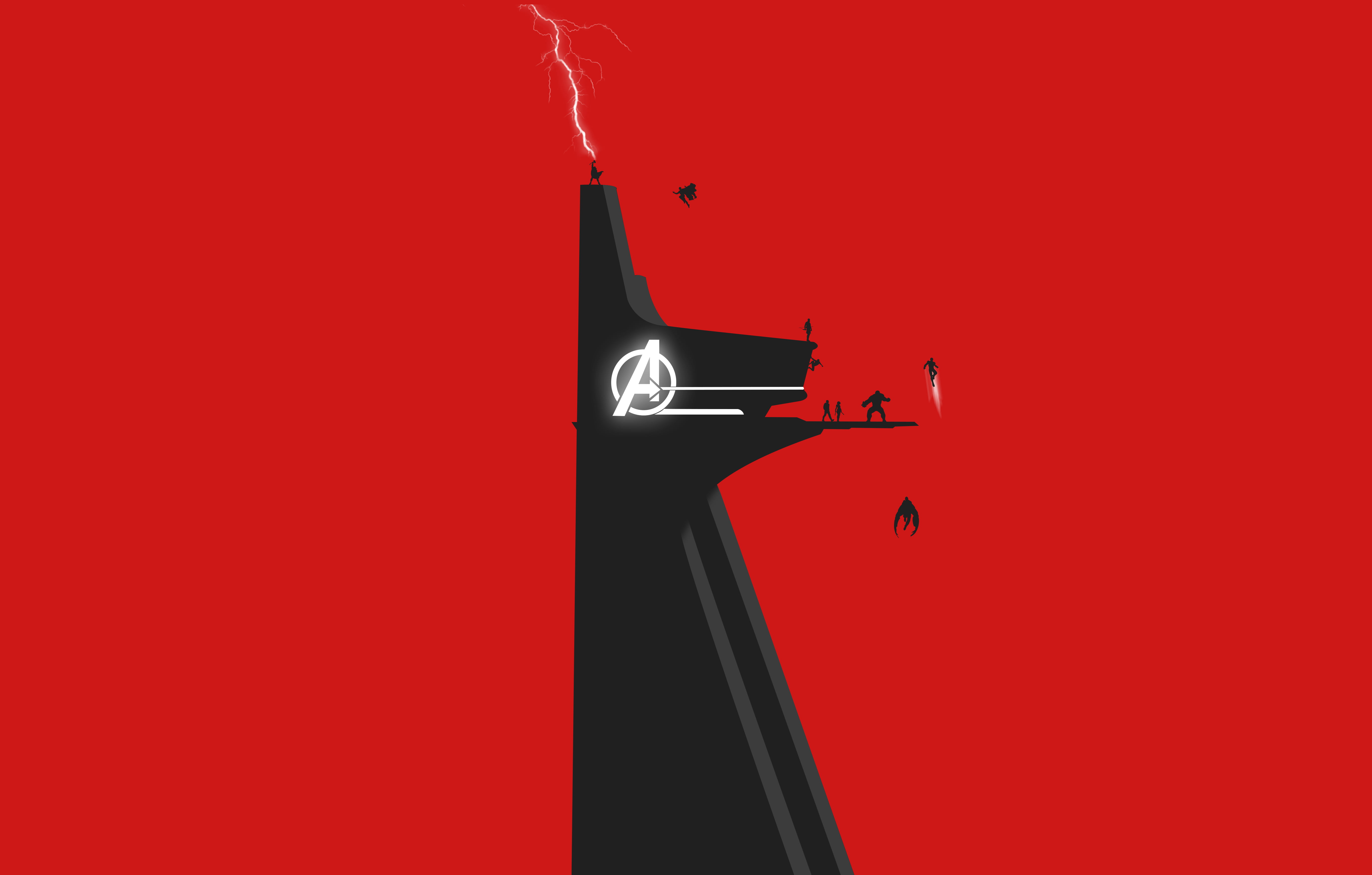 Black Widow Minimalist Wallpapers