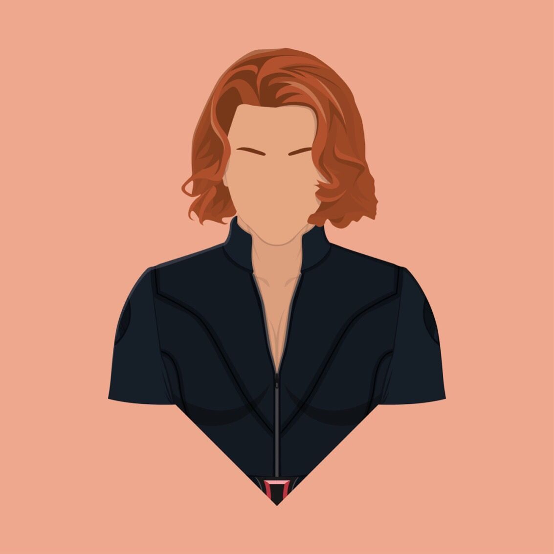 Black Widow Minimalist Wallpapers