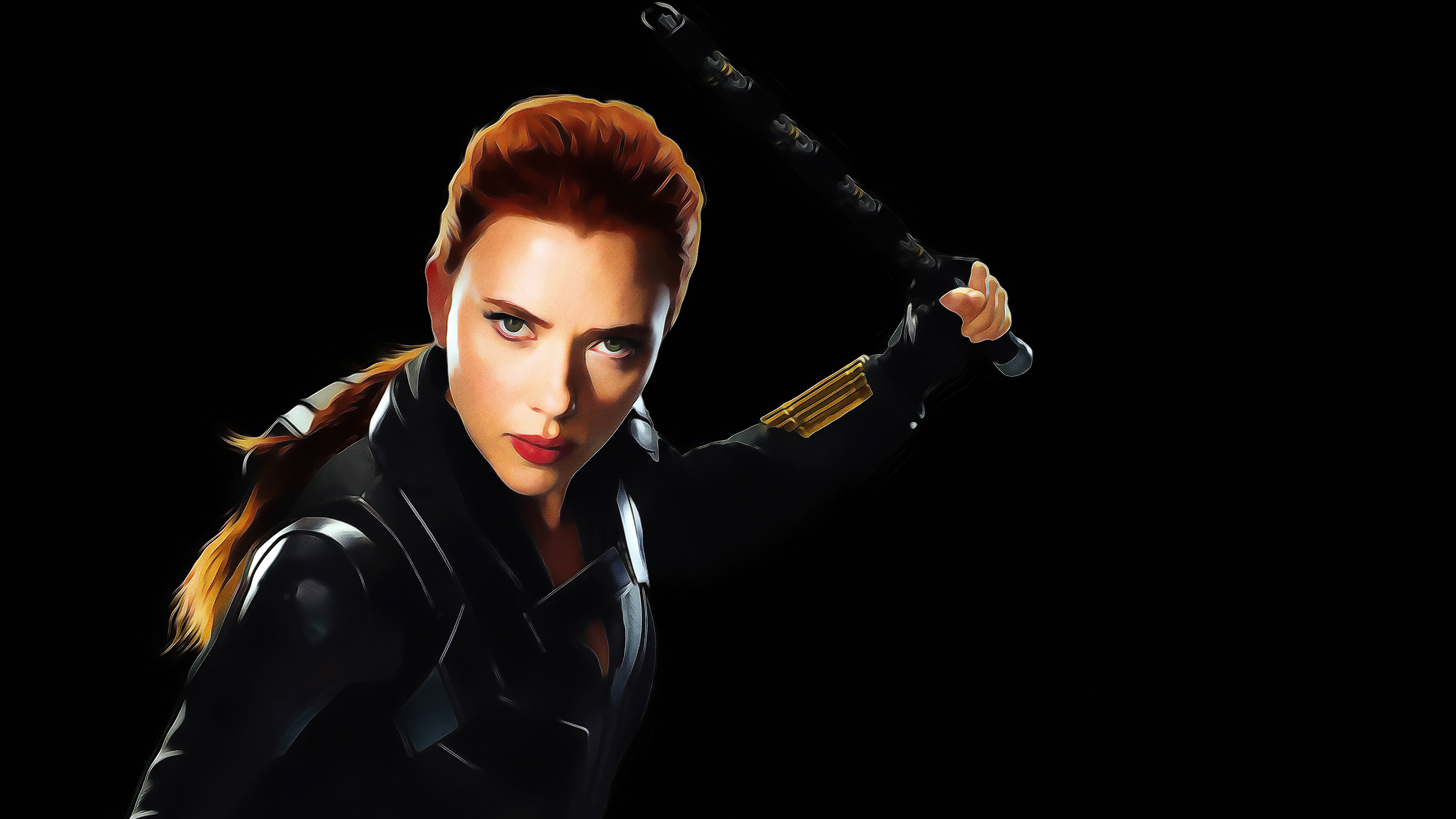 Black Widow Minimalist Wallpapers