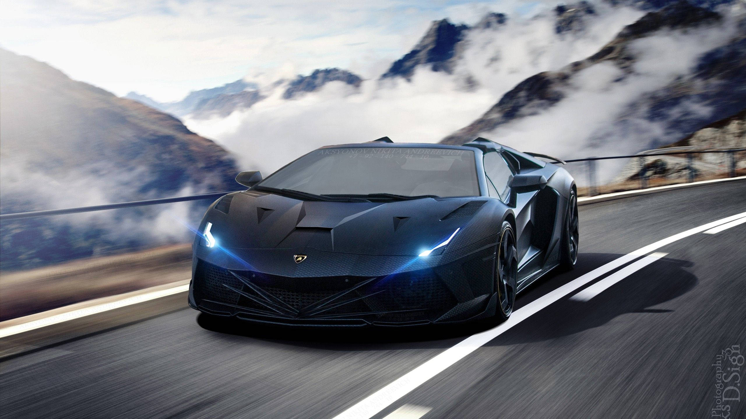 Blue And Black Lambo Wallpapers