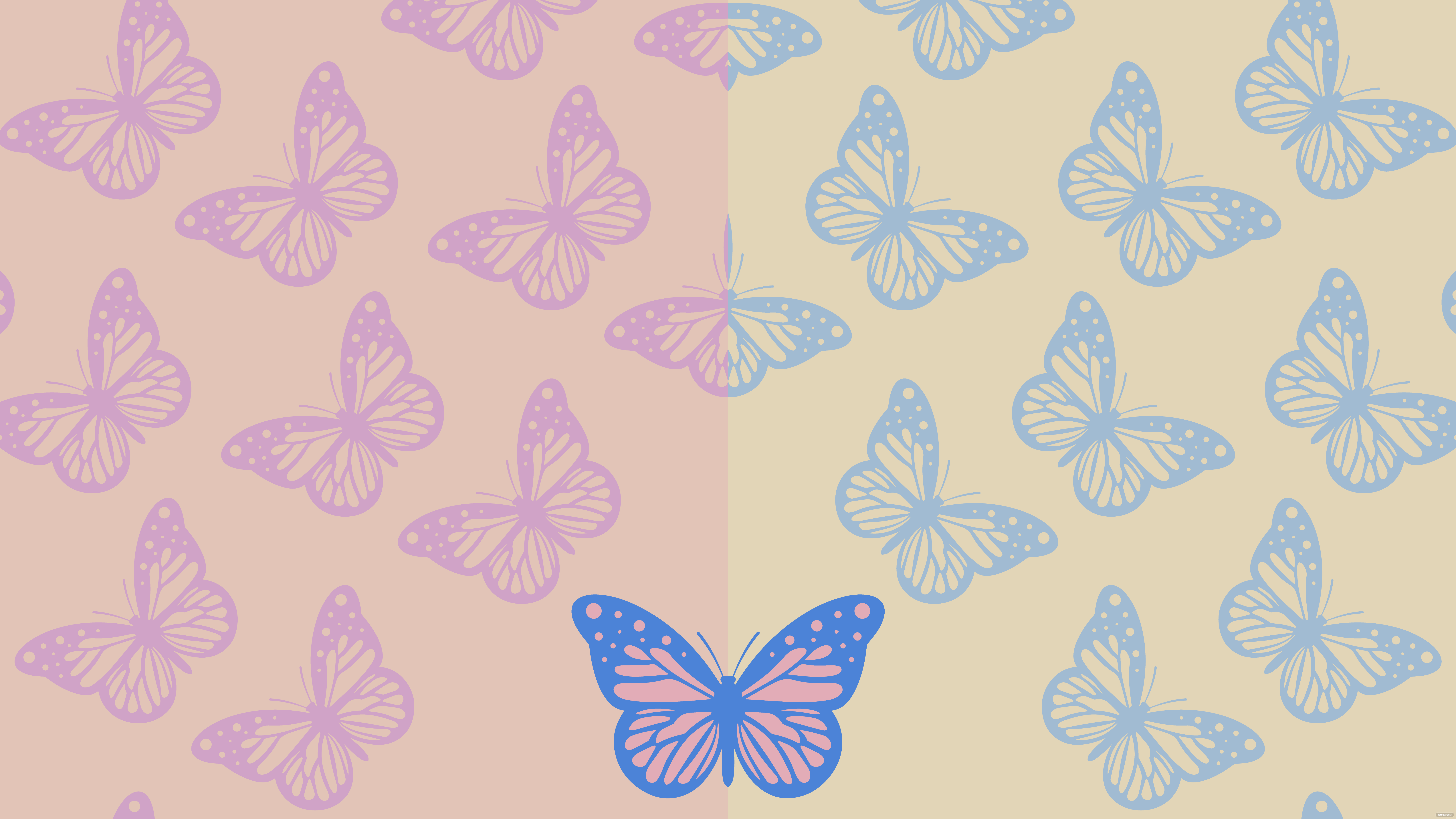 Blue And Pink Butterfly Wallpapers