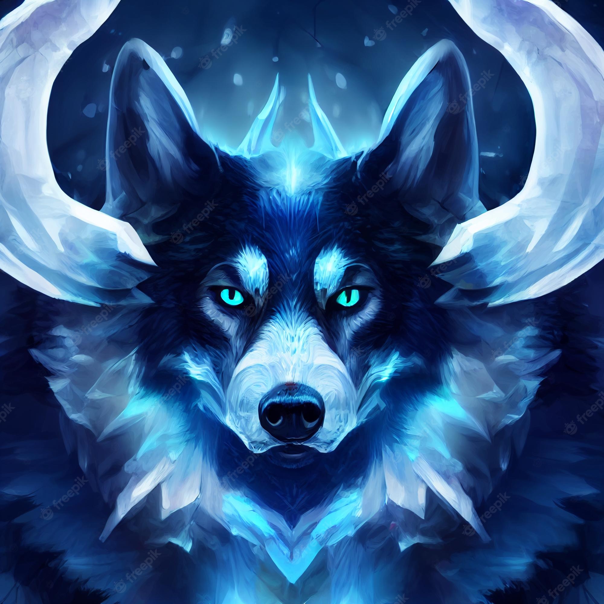 Blue Anime Wolf Wallpapers