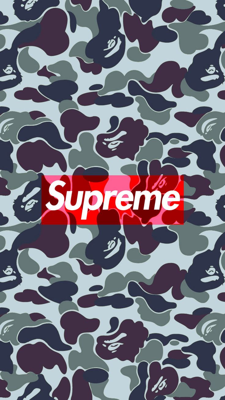 Blue Camo Supreme Wallpapers