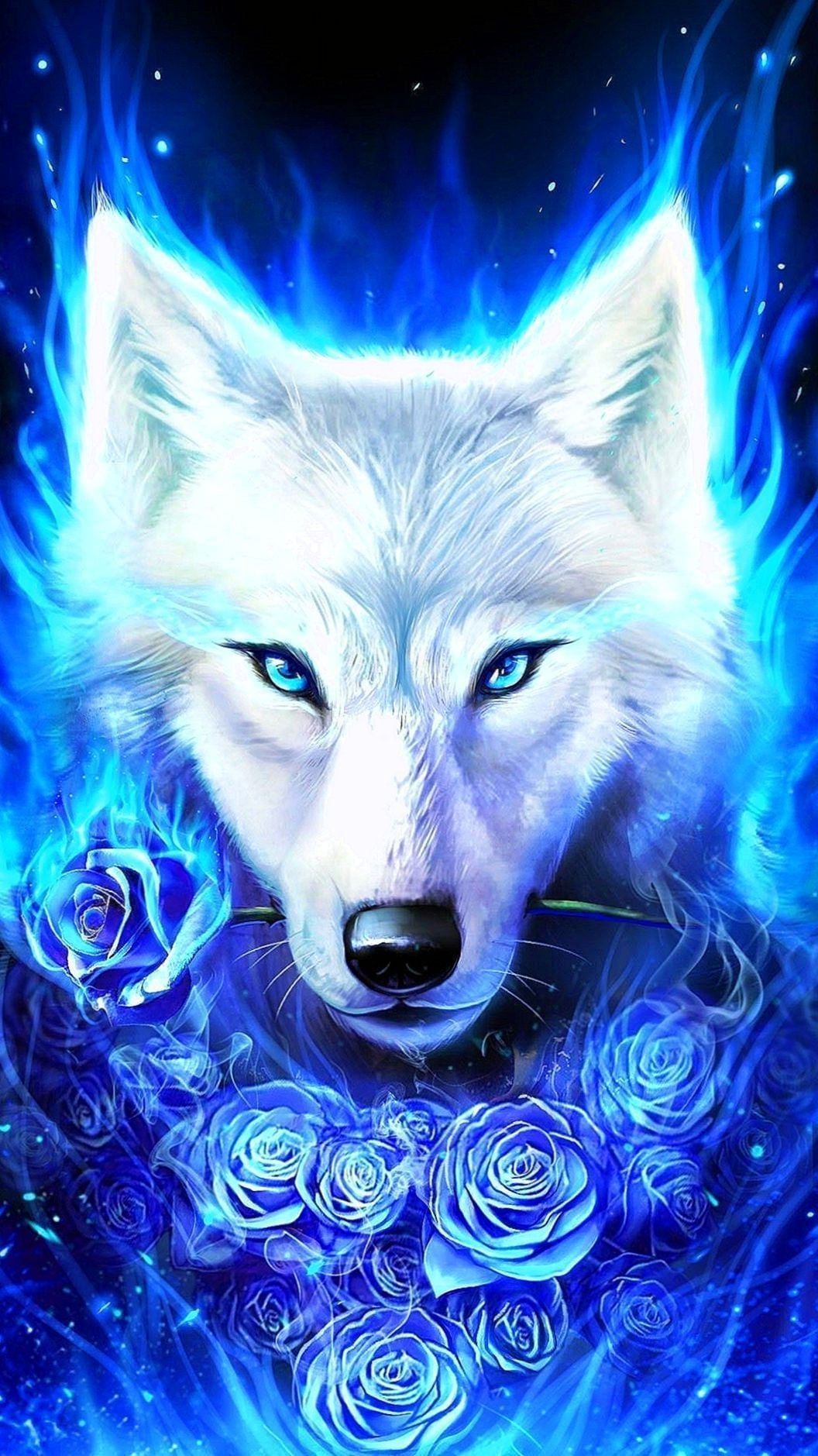 Blue Lightning Wolf Wallpapers