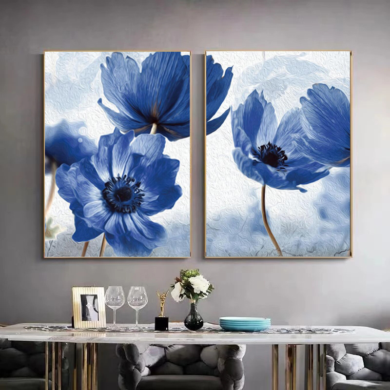 Blue Lotus Flower Painting Wallpapers