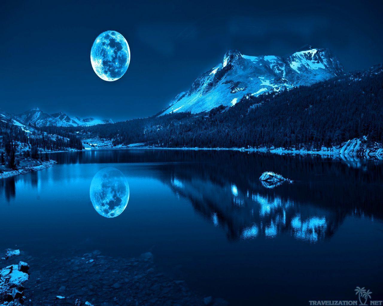 Blue Moon Landscapes Wallpapers
