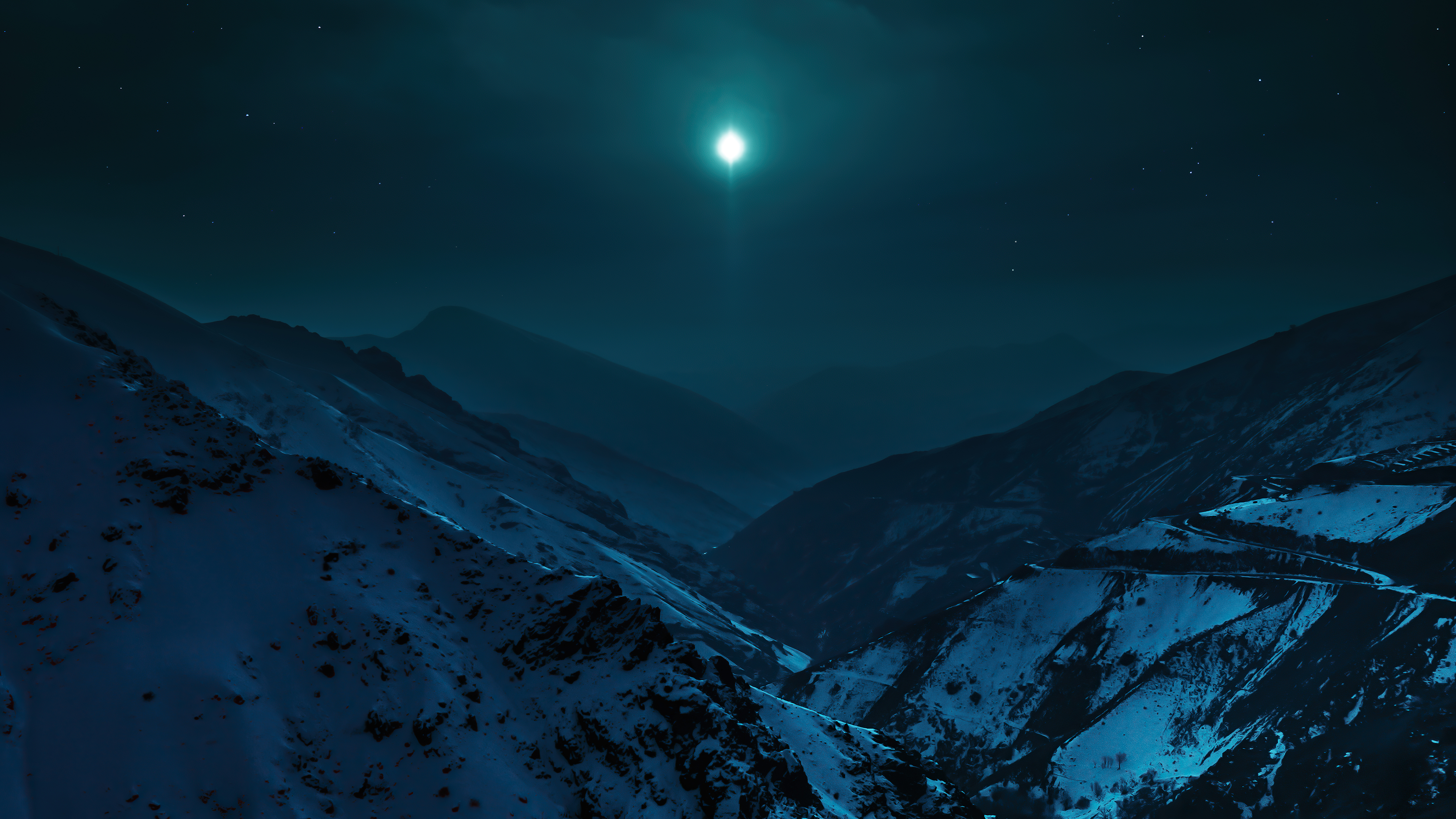 Blue Moon Landscapes Wallpapers