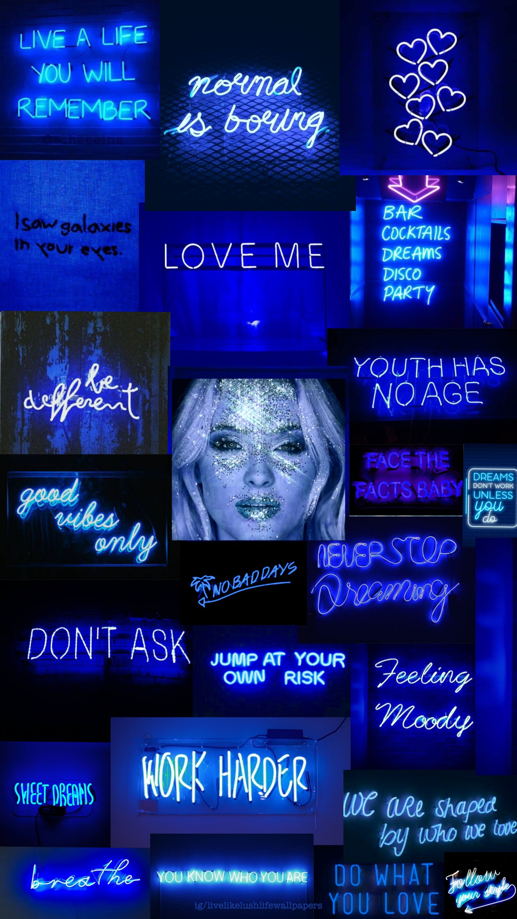 Blue Neon Aesthetic Wallpapers