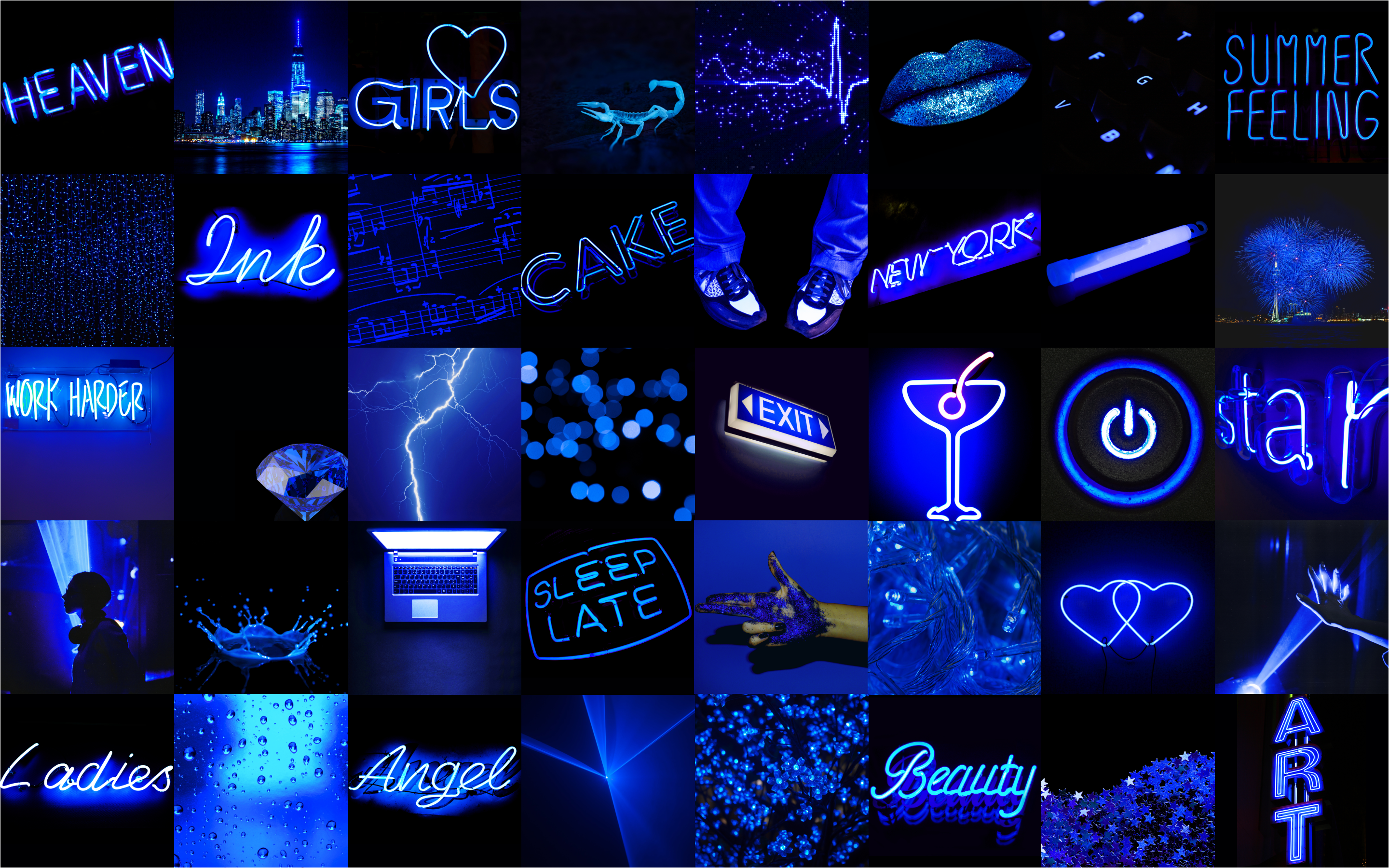 Blue Neon Aesthetic Wallpapers