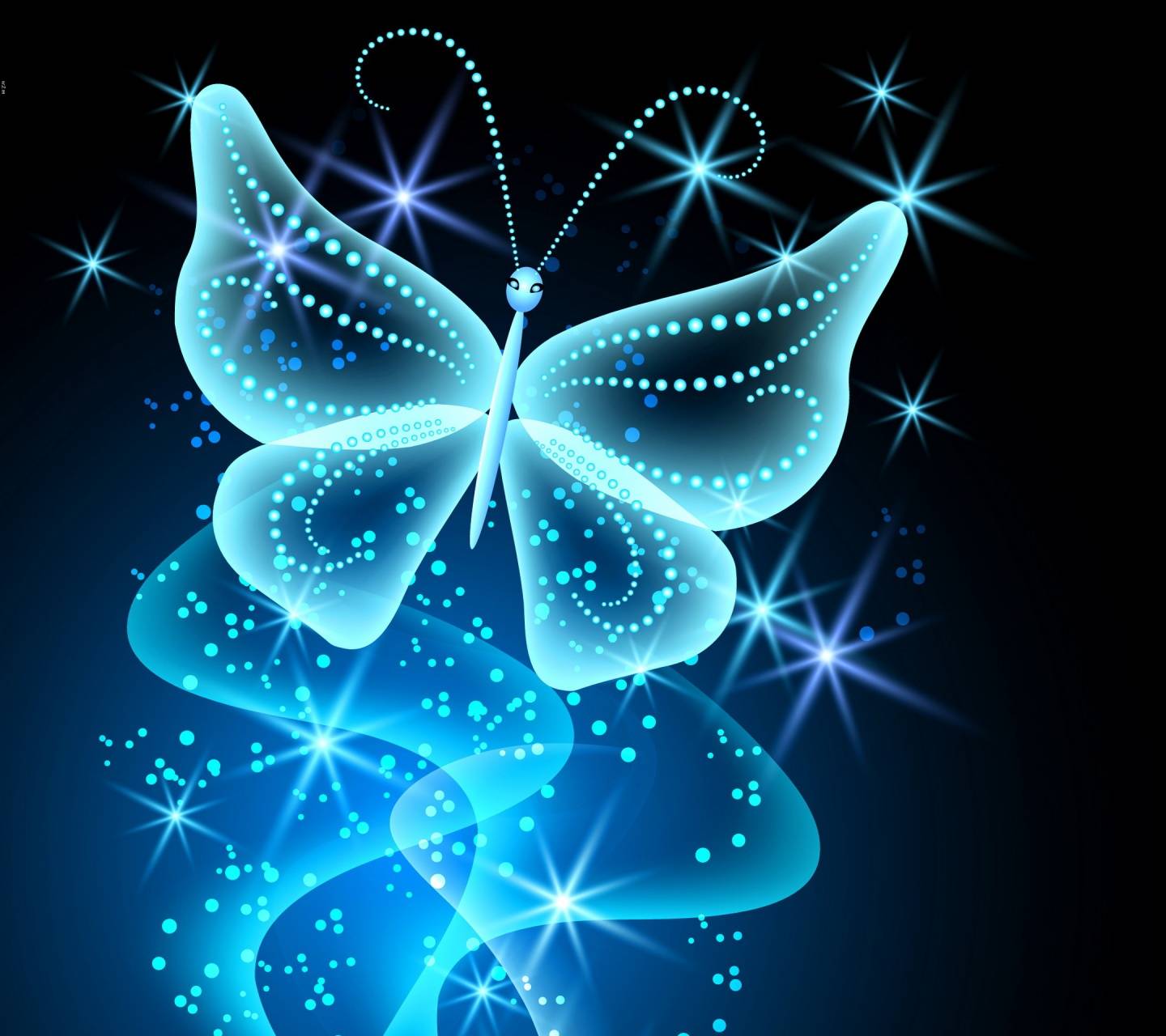 Blue Neon Butterfly Wallpapers