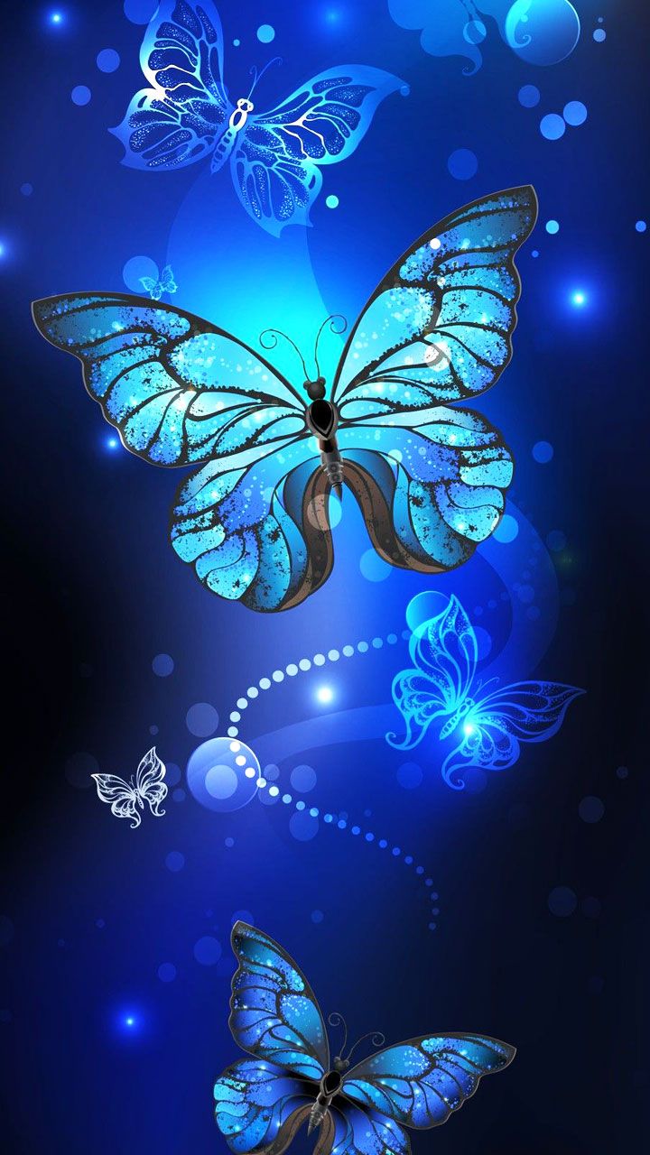 Blue Neon Butterfly Wallpapers