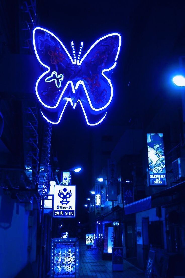 Blue Neon Butterfly Wallpapers