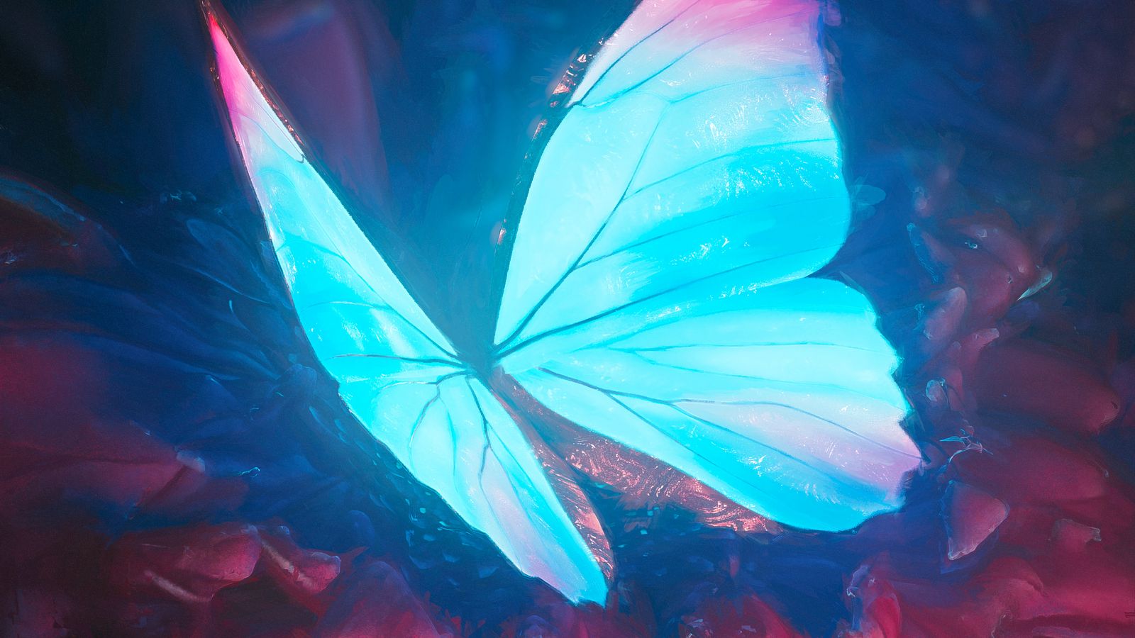 Blue Neon Butterfly Wallpapers