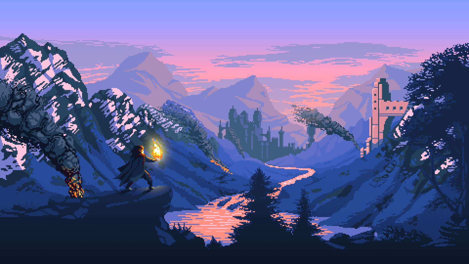 Blue Pixel Art Wallpapers