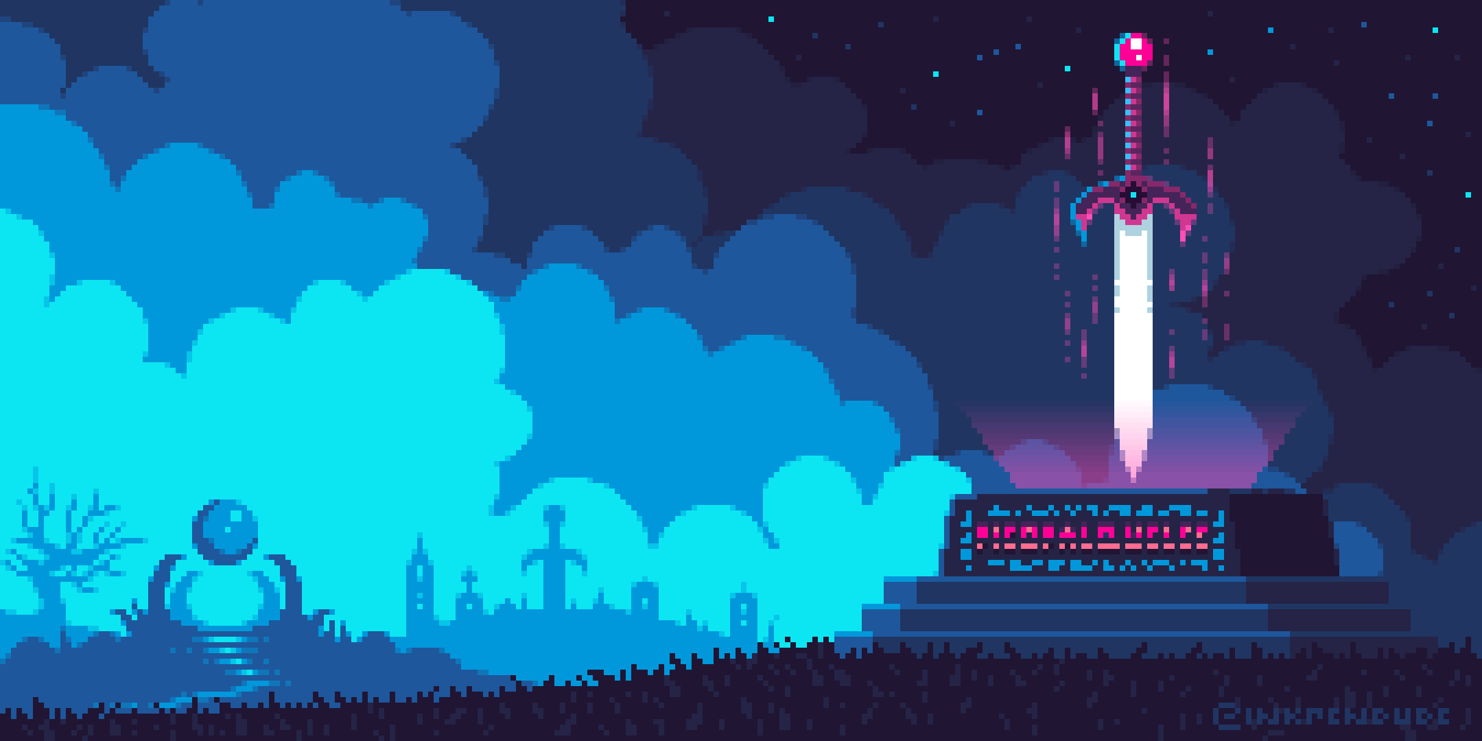 Blue Pixel Art Wallpapers