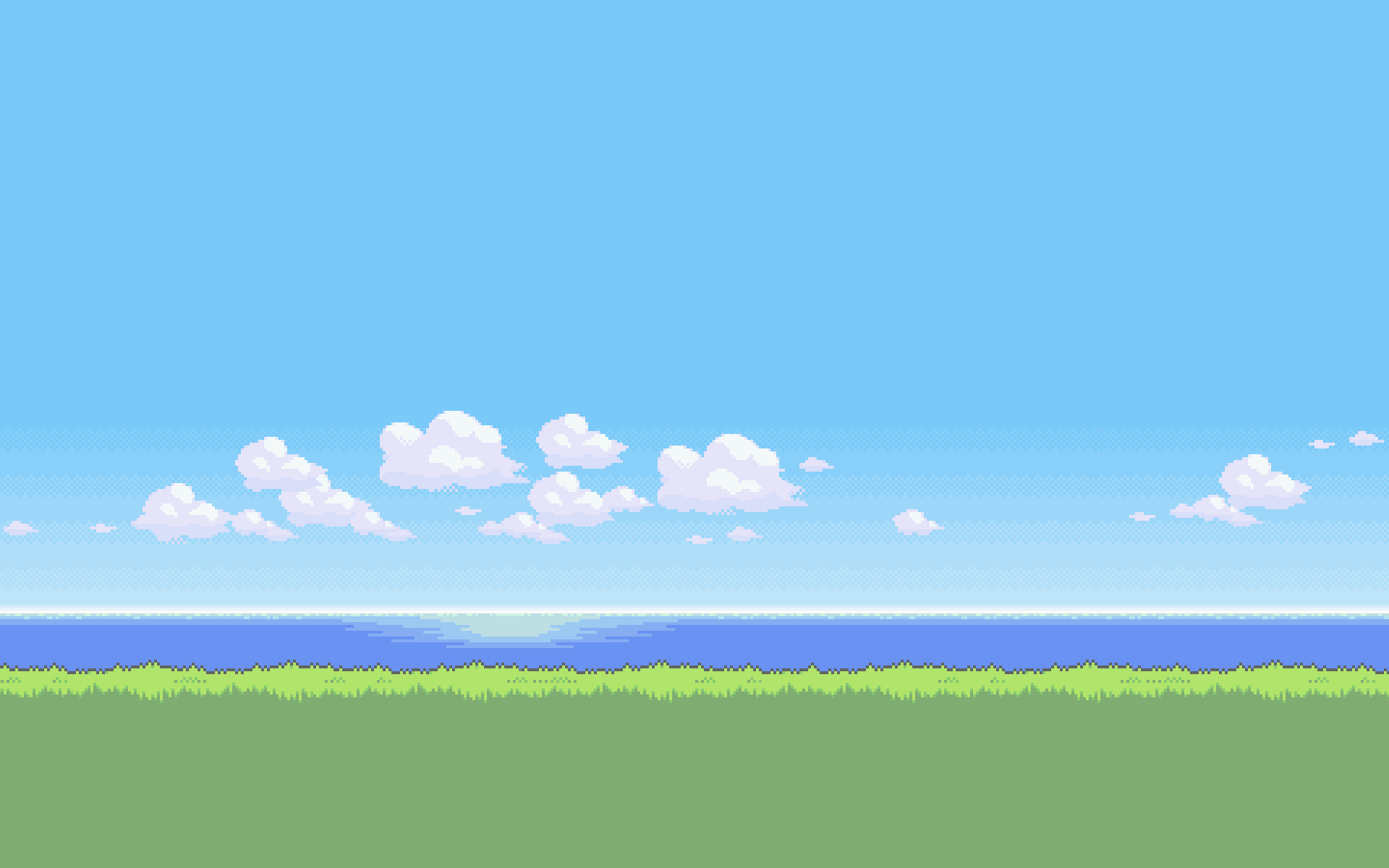 Blue Pixel Art Wallpapers