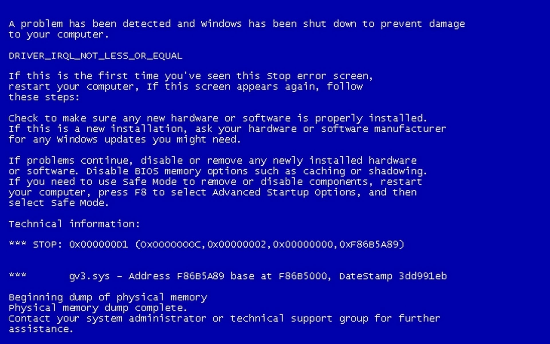 Blue Screen Of Death Windows 7 Wallpapers