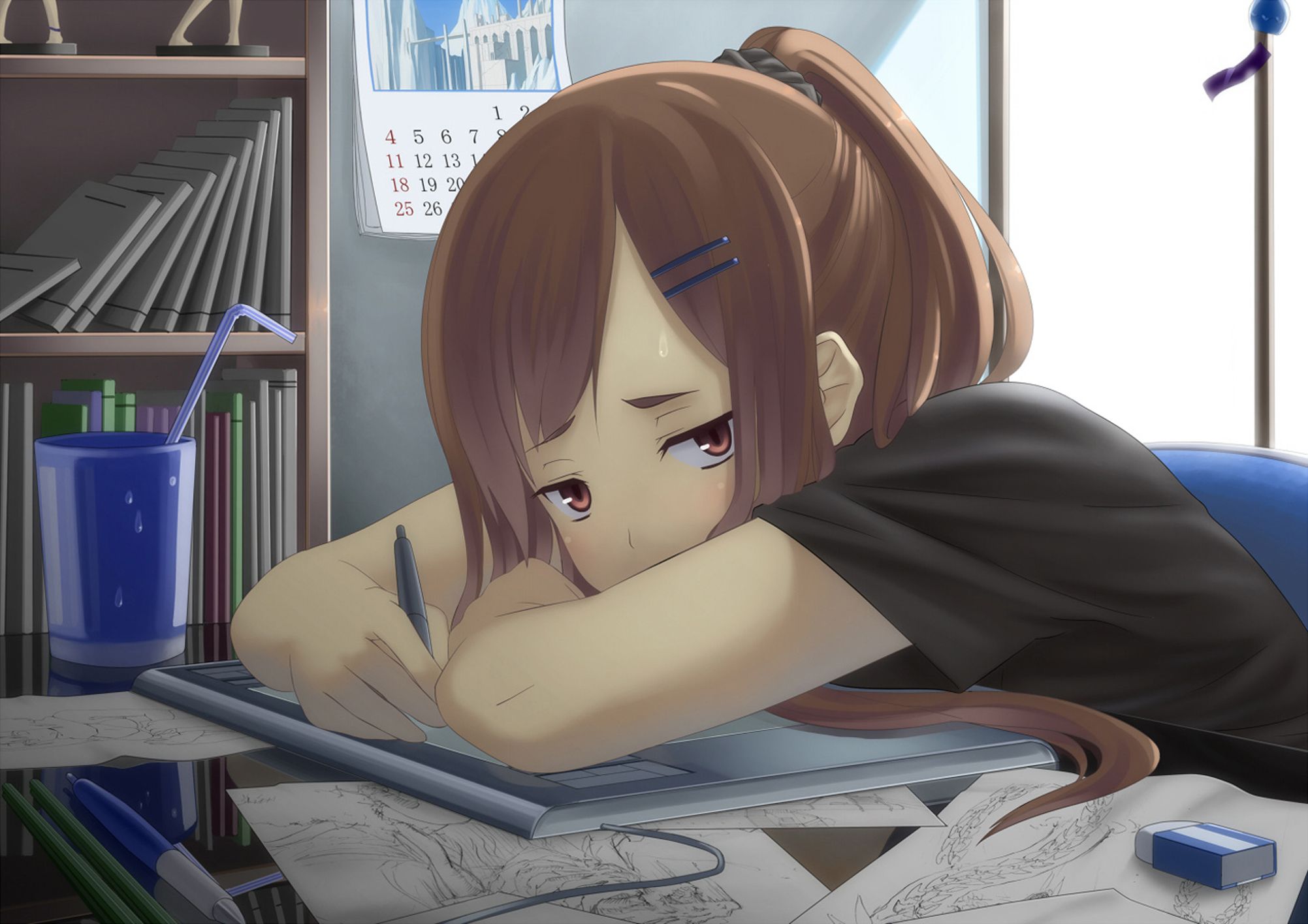 Bored Anime Girl Wallpapers