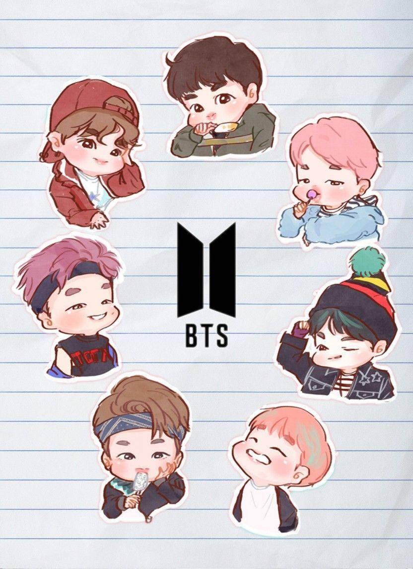 Bts Cartoon Wallpapers