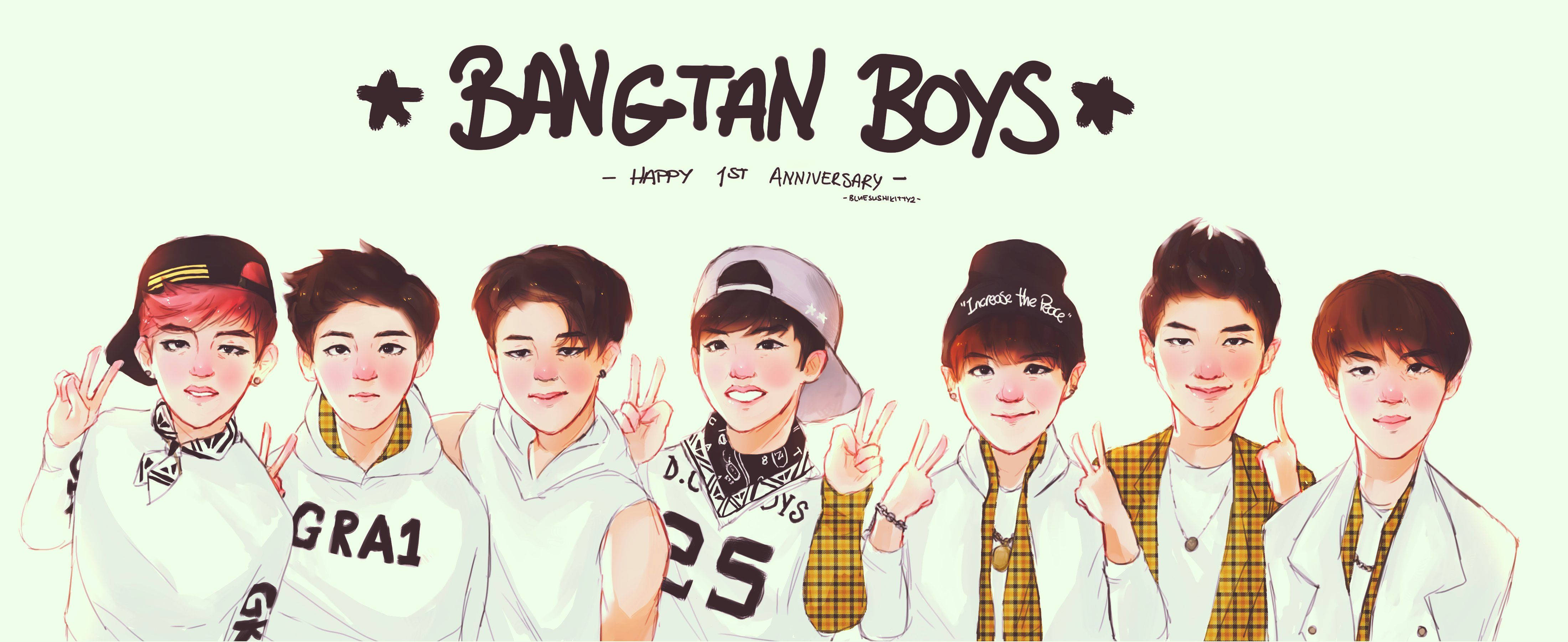 Bts Cartoon Wallpapers