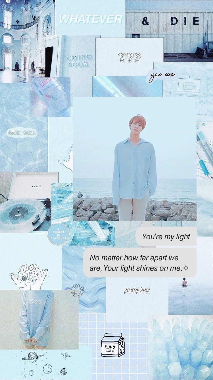 Bts Light Blue Aesthetic Wallpapers