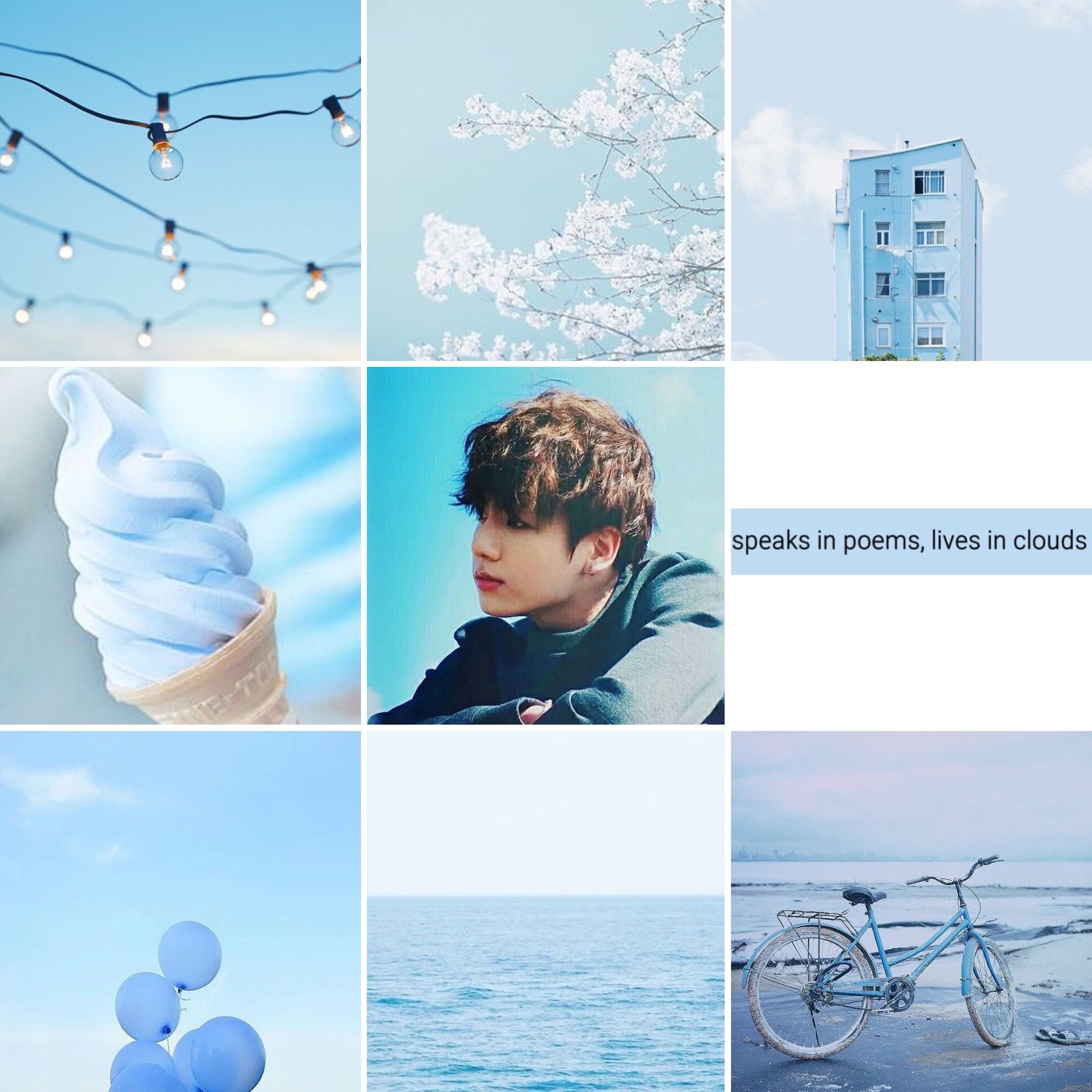 Bts Light Blue Aesthetic Wallpapers