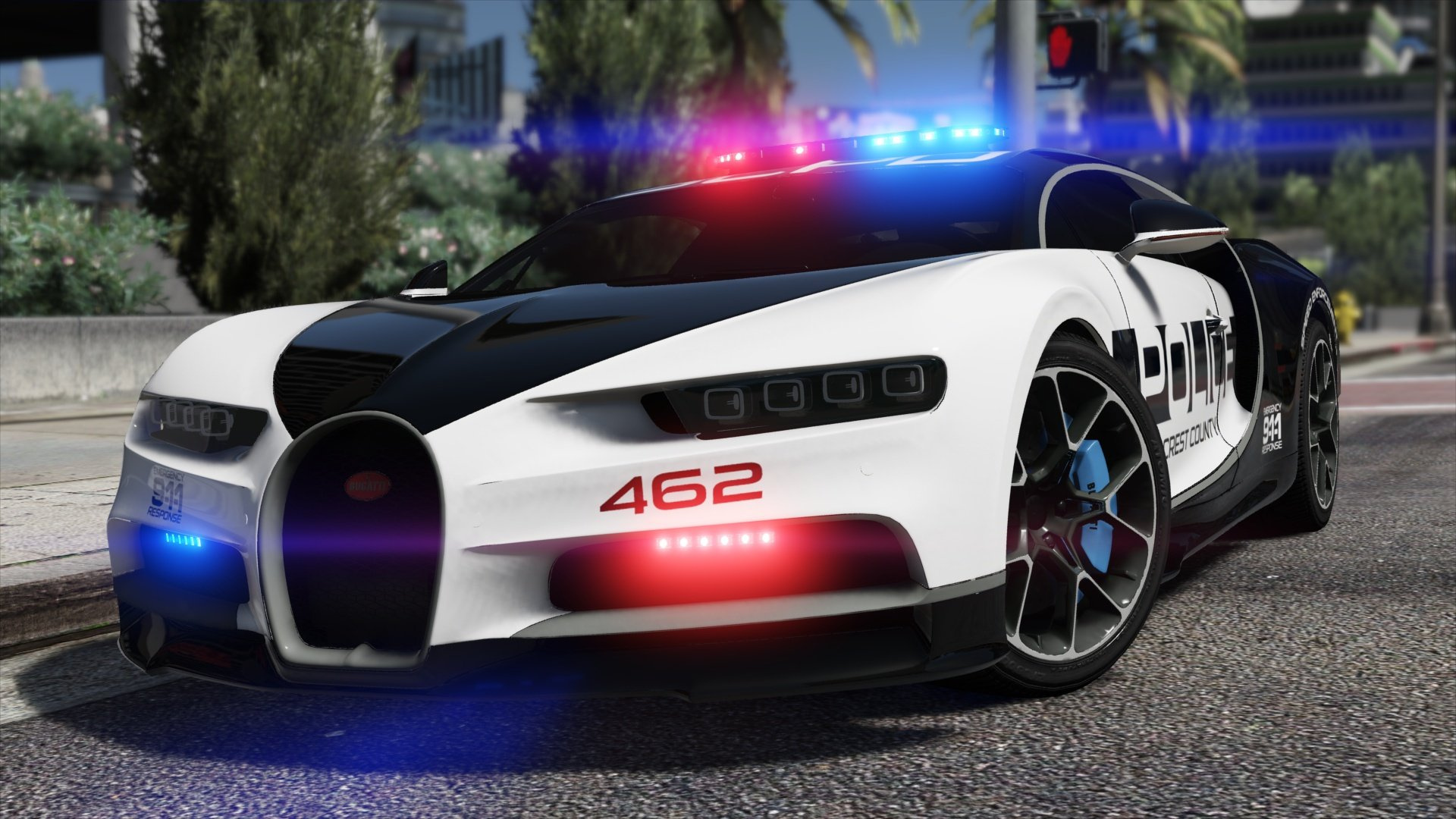 Bugatti Chiron Police Car Wallpapers