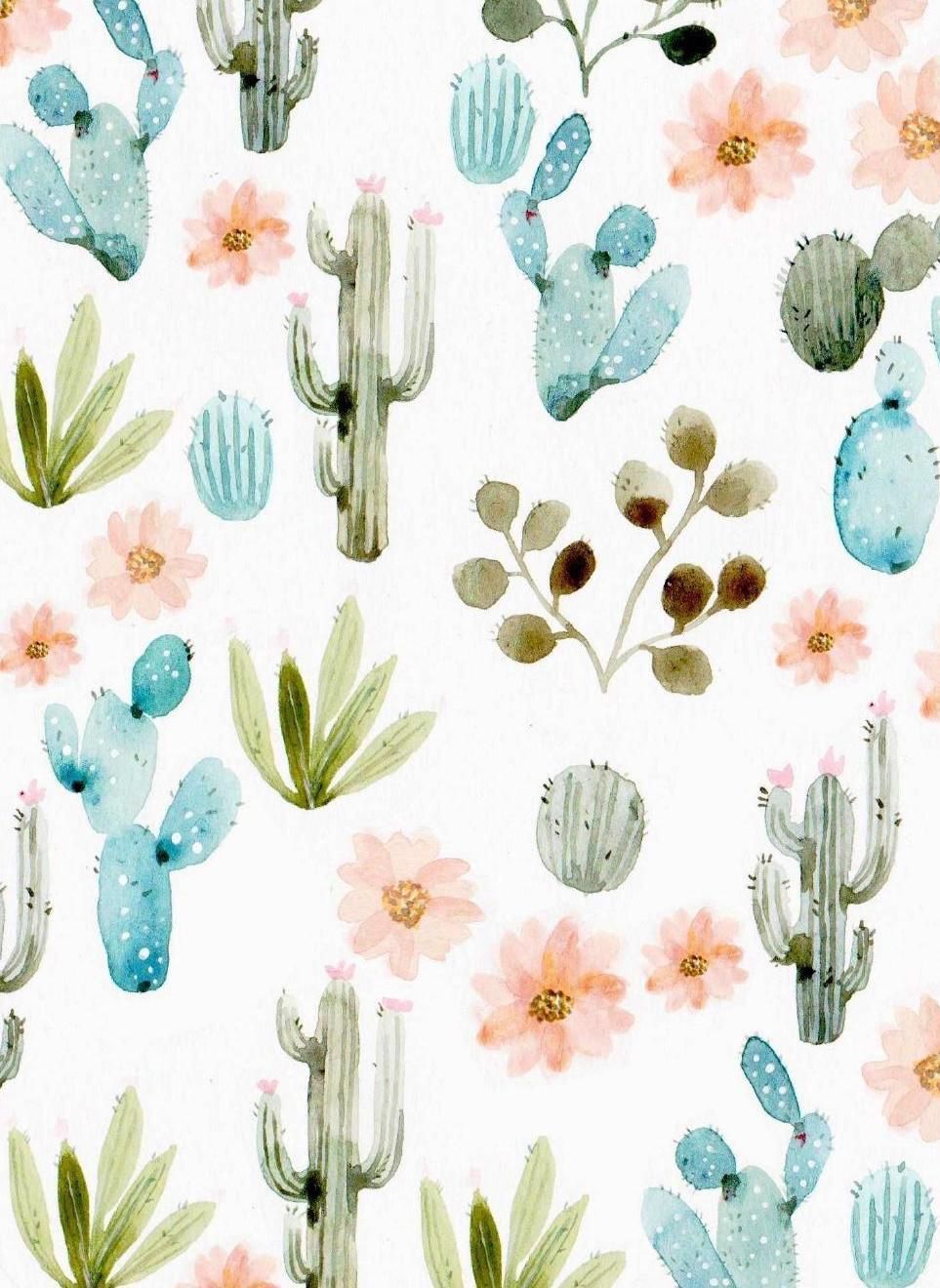 Cactus Print Wallpapers