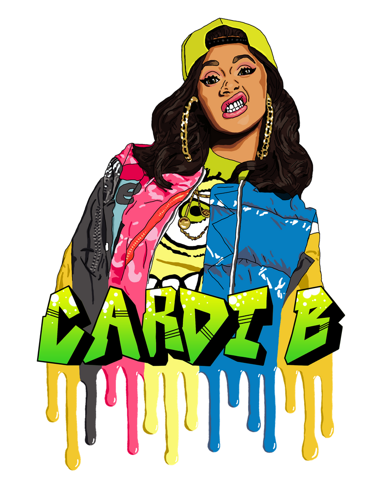 Cardi B Cartoon Wallpapers