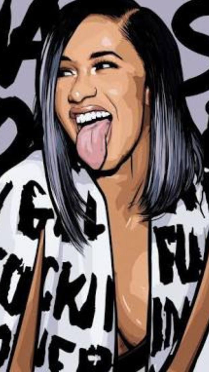 Cardi B Cartoon Wallpapers