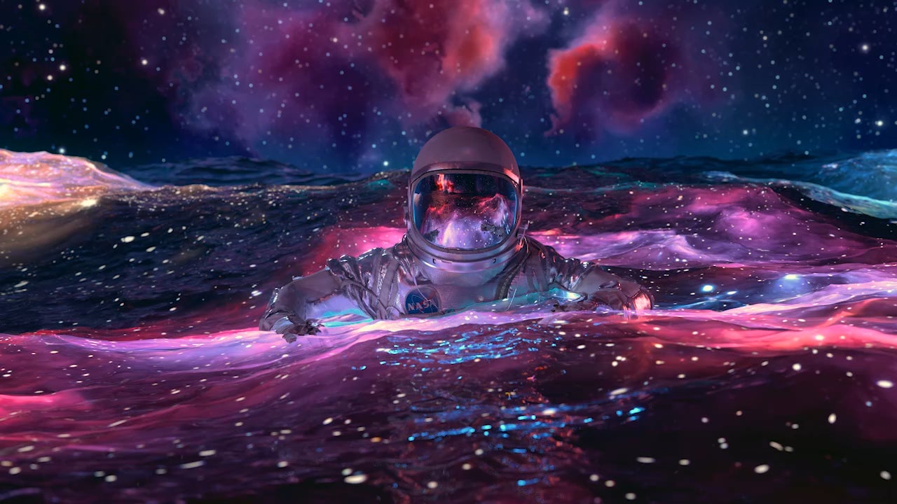 Cartoon Astronaut Floating Wallpapers