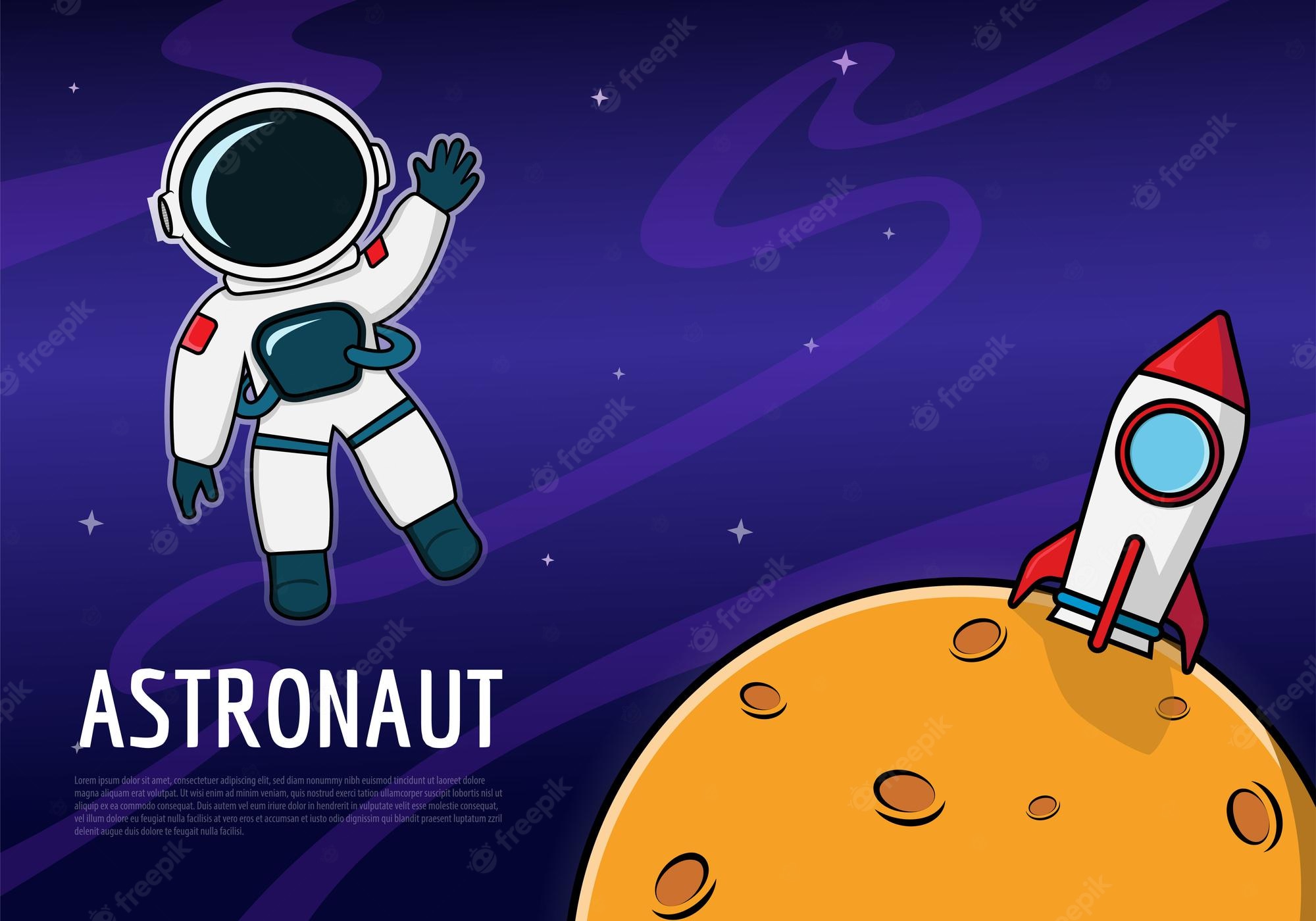 Cartoon Astronaut Floating Wallpapers