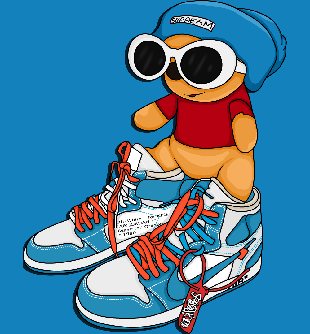 Cartoon Off White Shoes Wallpapers