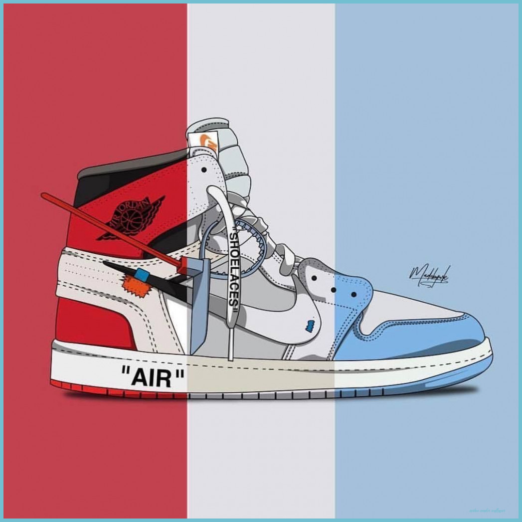 Cartoon Off White Shoes Wallpapers