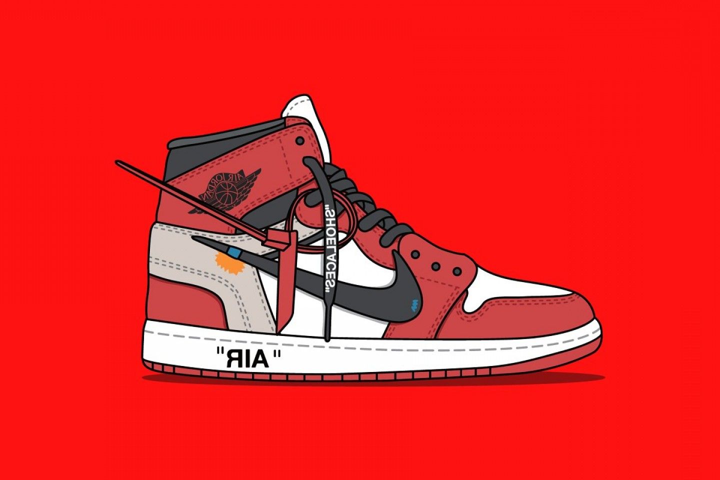 Cartoon Off White Shoes Wallpapers